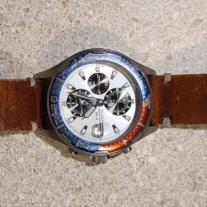 Custom Refurbished Hand-Distressed Pulsar Pepsi Chrono FREE ship